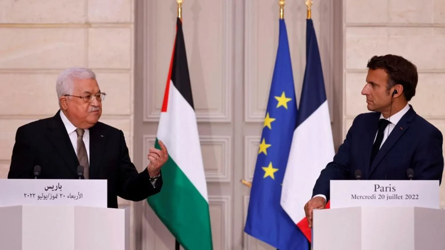 Palestine as a Battleground in the US–France Influence Game